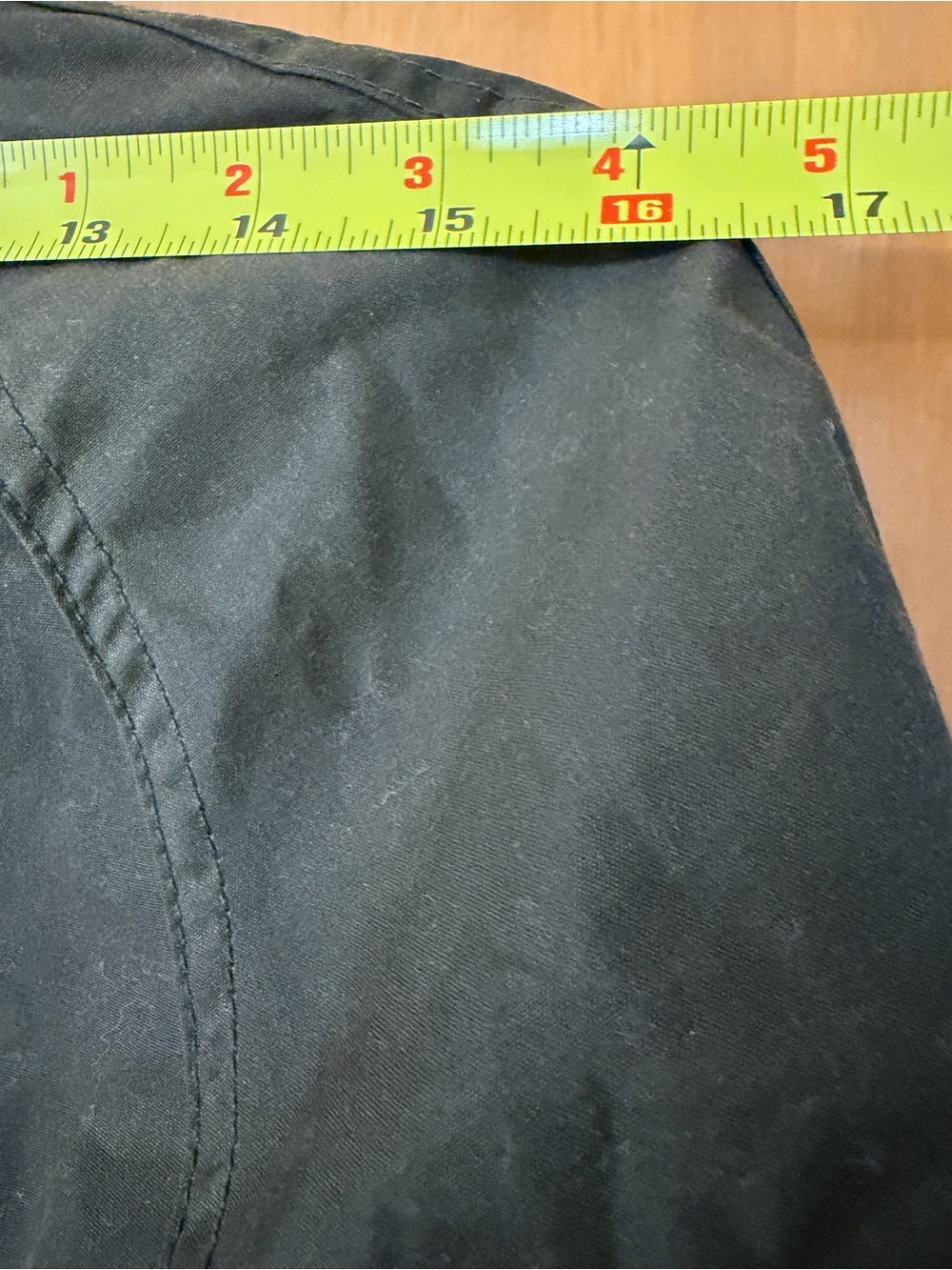 Barbour Olive Waxed Utility Jacket Beadnell with Cord Collar - Picture 10 of 16
